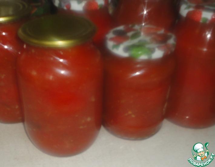 Рецепт: Пряные помидоры в собственном соку