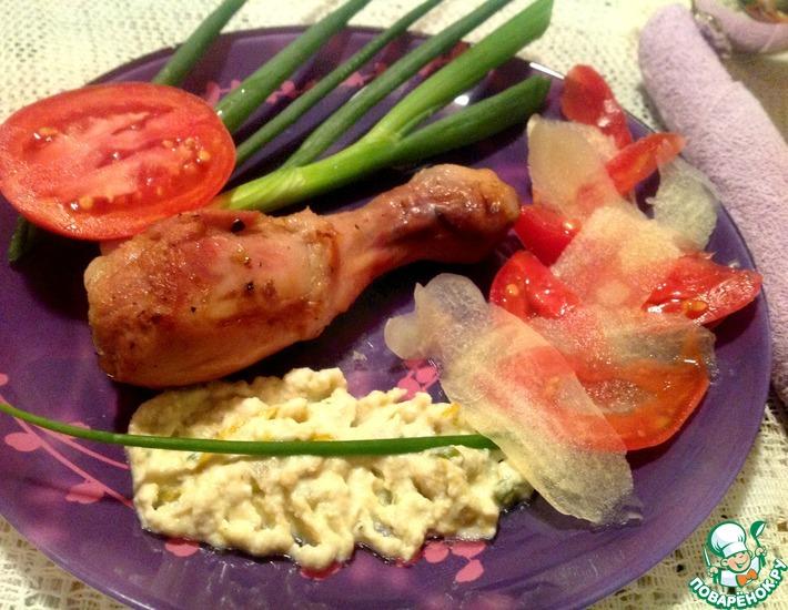Рецепт: Запеченная курица со сливовым соусом