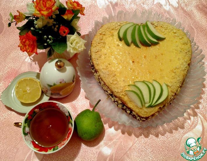 Рецепт: Пирог Влюбленная Груша с лаймом и лимоном