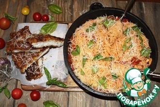 Рецепт: Курица миланьезе со спагетти от Джейми Оливера