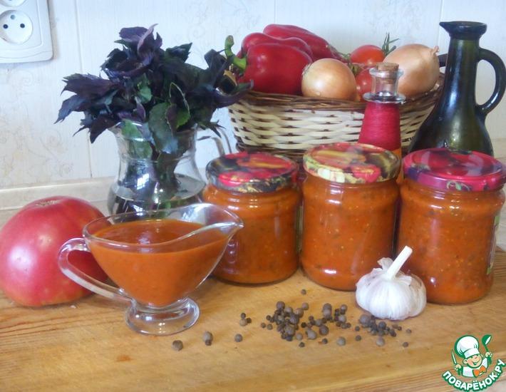 Рецепт: Универсальный томатный соус с базиликом
