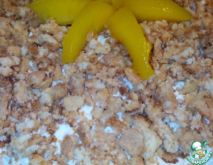 Рецепт: Торт а-ля Норка крота с консервированными фруктами