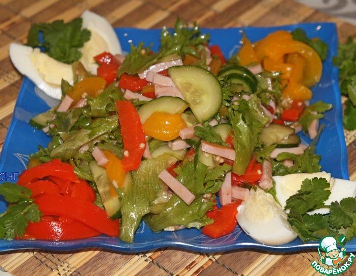 Рецепт: Салат с печеными перцами