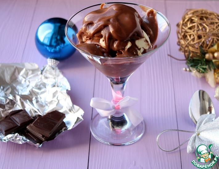 Рецепт: Шоколадно-зефирное мороженое