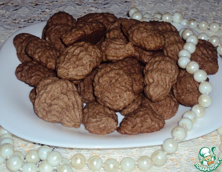 Рецепт: Печенье Шоколадные ракушки