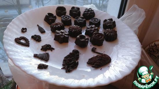 Шоколадные конфеты с начинкой из горького шоколада