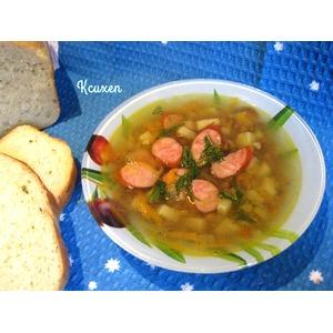 Чечевичный суп с охотничьими колбасками