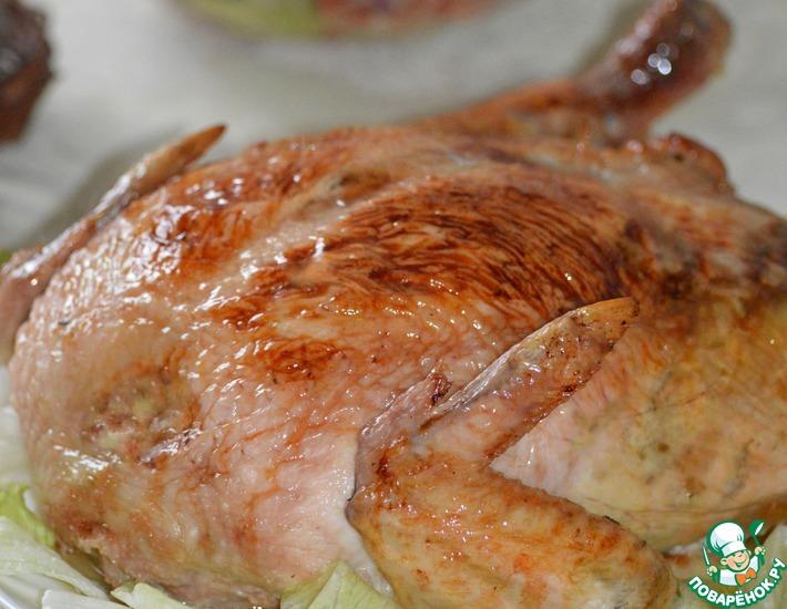Рецепт: Курица, фаршированная ароматным рисом