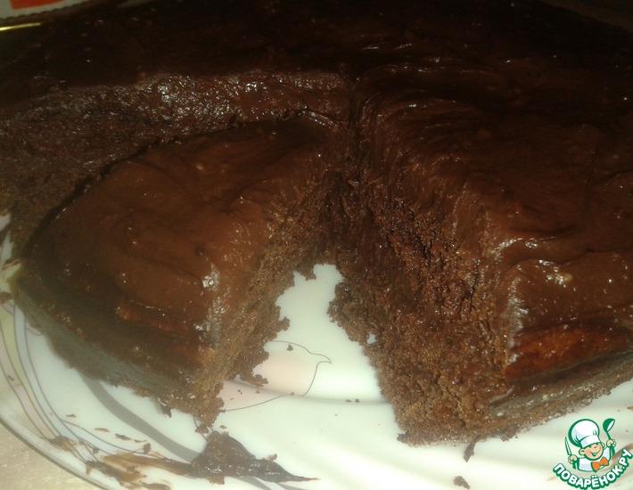 Рецепт: Очень быстрый шоколадный торт