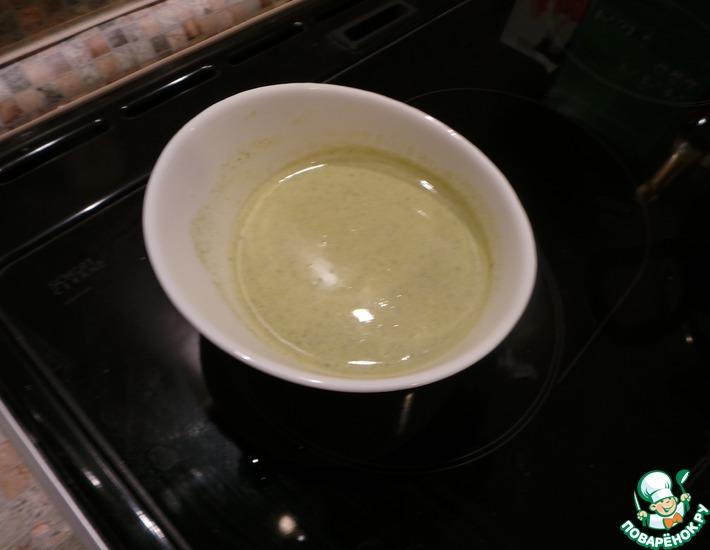 Рецепт: Соус из зеленого горошка и мяты