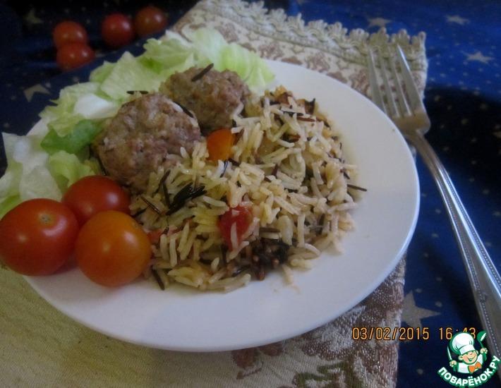 Рецепт: Рагу с рисом и фрикадельками по-восточному