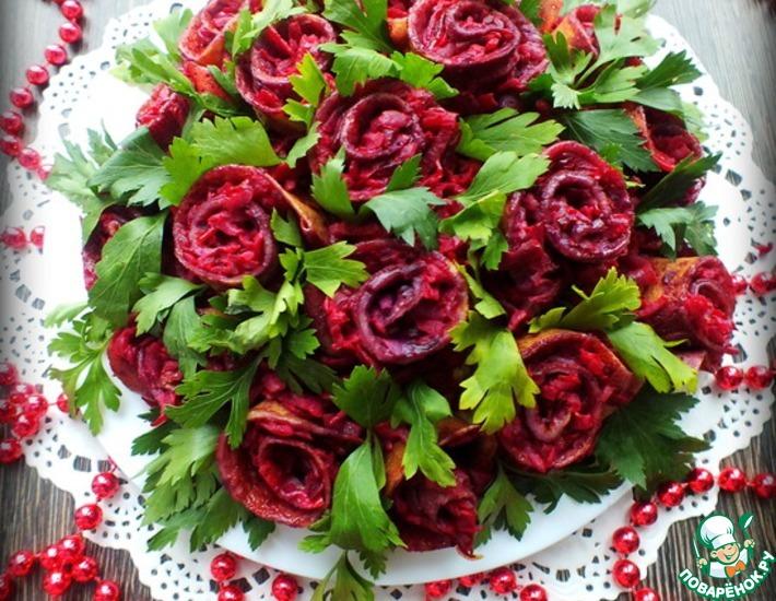 Рецепт: Салат Букет роз
