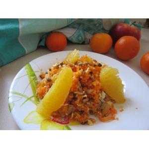 Необычный морковный салат с семенами подсолнечника