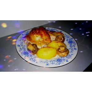 Курица с картофелем и шампиньонами