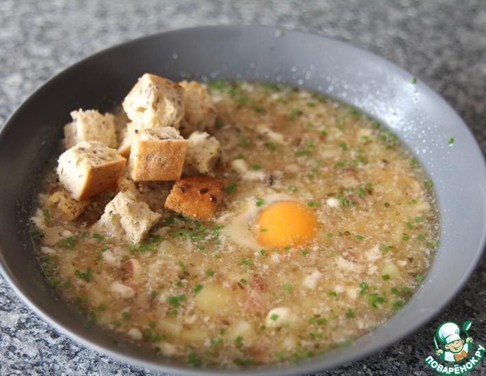 Рецепт: Чешский чесночный суп
