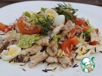 Свежий салат с рыбой и овощами ингредиенты