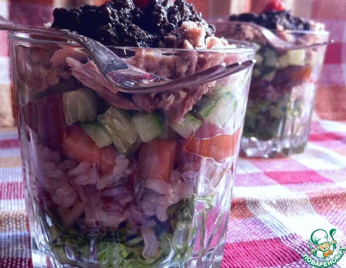 Рецепт: Салат с рисом и тунцом