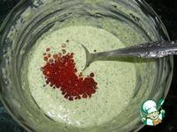 Зелёный соус с икрой к картофельным блинчикам ингредиенты