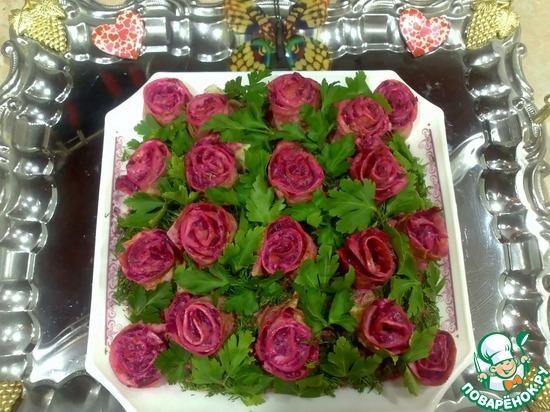 Салат Букет роз по рецепту Автора: Tamara Shepeleva