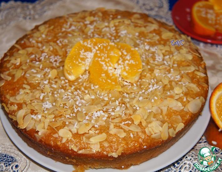 Рецепт: Африканский пирог с кокосом и апельсином