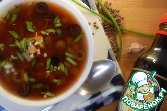 Рецепт: Чечевичный суп с оливками