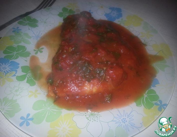 Рецепт: Куриные грудки под томатным соусом