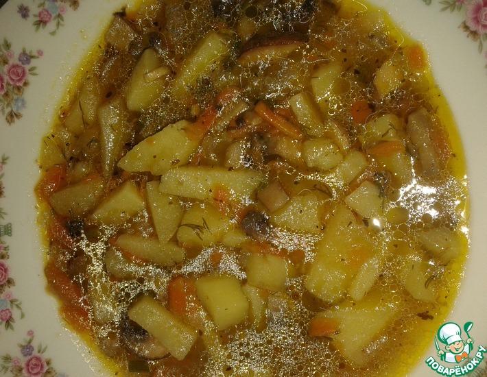 Рецепт: Грибной суп из шампиньонов