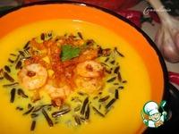 Тыквенный крем-суп с креветками и рисом ингредиенты