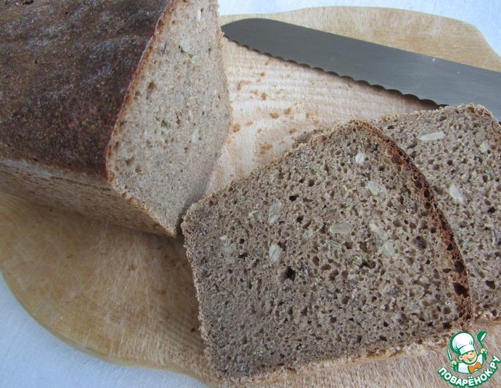 Рецепт: Цельнозерновой пшеничный хлеб на ржаной закваске