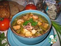 Томатный суп с рисом, фасолью и морепродуктами ингредиенты