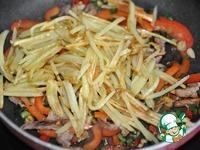 Горячий китайский салат из картофеля и свинины ингредиенты