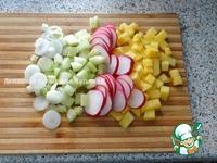 Салат с печенью трески и манго ингредиенты