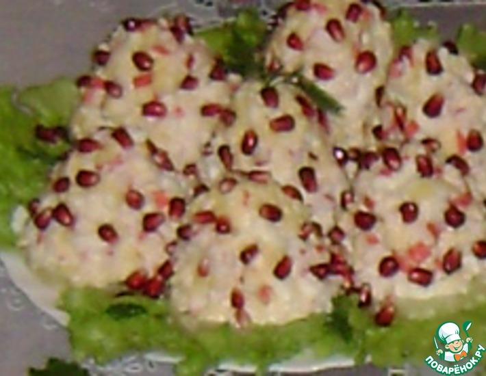 Рецепт: Салат Гранатовые елочки