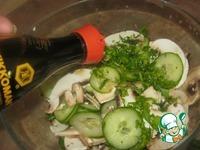 Салат из свежих шампиньонов и огурцов ингредиенты