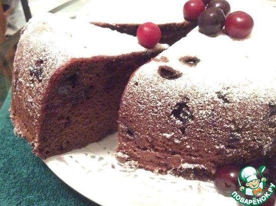 Шоколадный пирог с вишней в мультиварке_фото 6