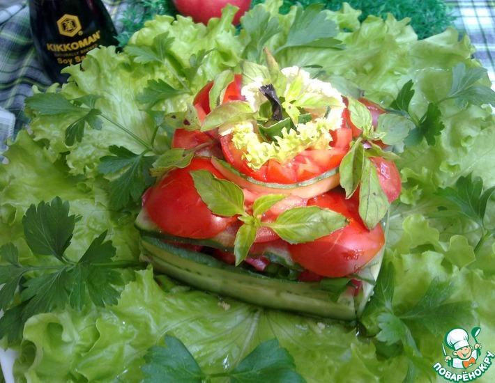 Рецепт: Легкий овощной салат