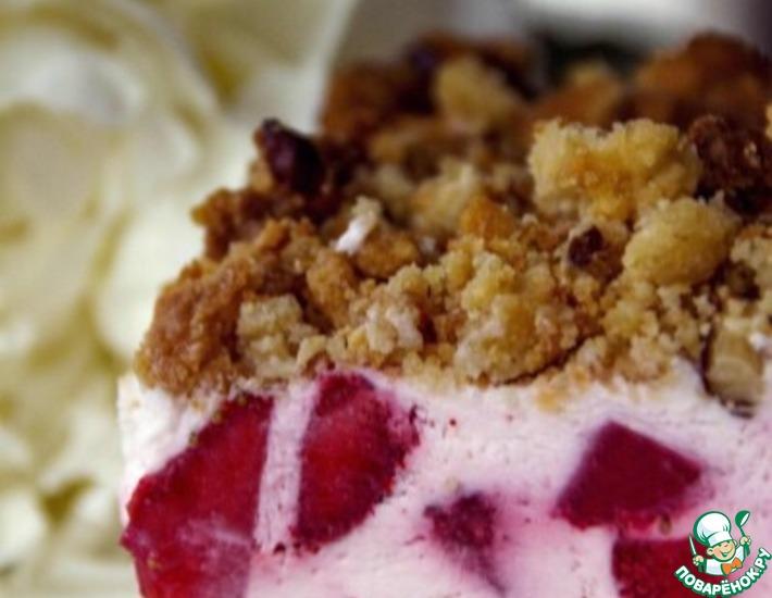 Рецепт: Замороженный десерт Клубника со сливками