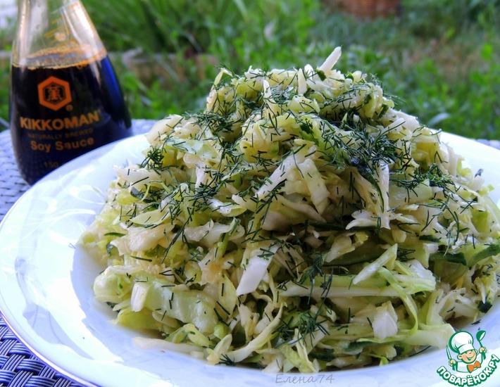 Рецепт: Огуречно-капустный салат