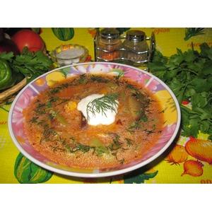 Томатно-овощной суп с кус-кусом