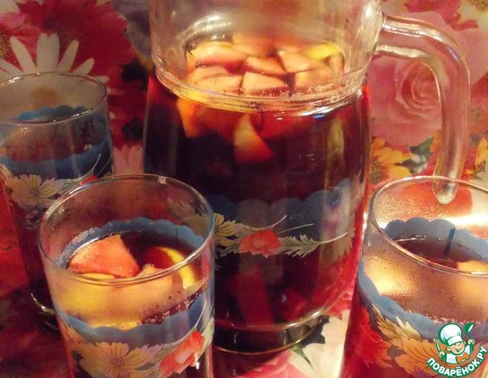 Рецепт: Чай с печеными ягодами и фруктами