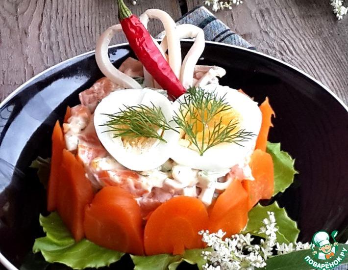 Рецепт: Салат с кальмарами