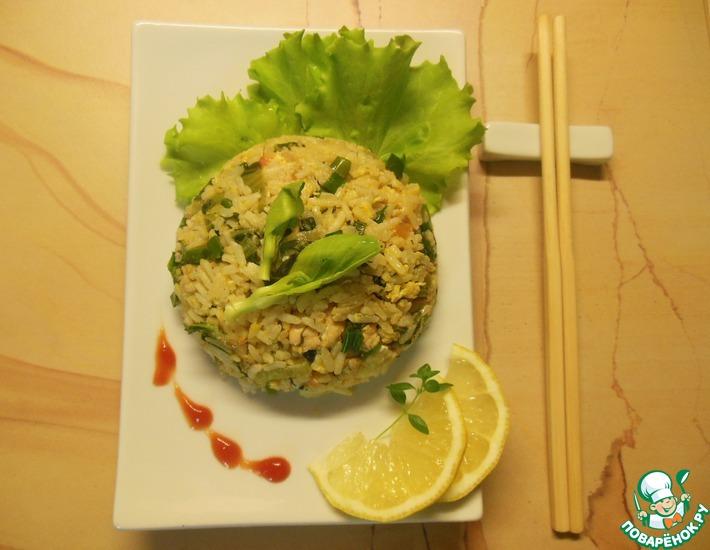 Рецепт: Тайский жареный рис с курицей