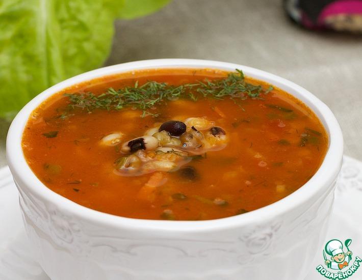 Рецепт: Острый суп с фасолью