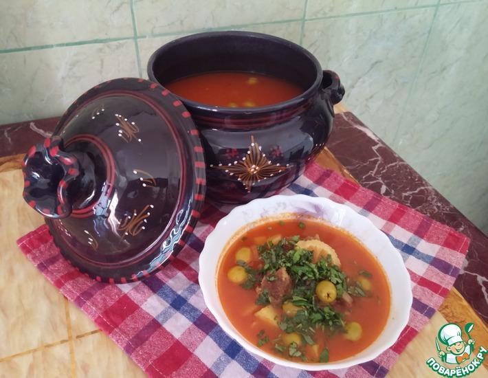 Рецепт: Оливковая тарелка Таджин зитун