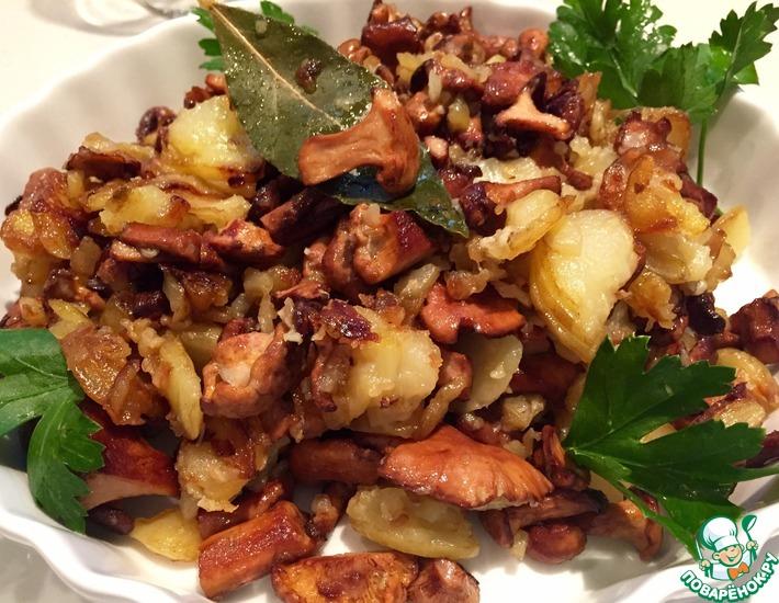 Рецепт: Картофель с лисичками Бабулин рецепт