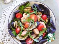 Салат из баклажанов с лососем и чечевицей ингредиенты