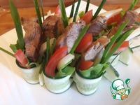 Овощной салат со свининой терияки ингредиенты