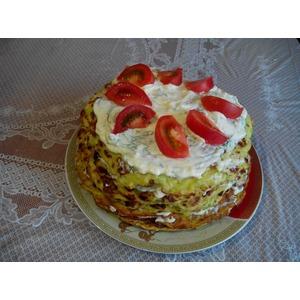 Кабачковый торт с плавлеными сырками