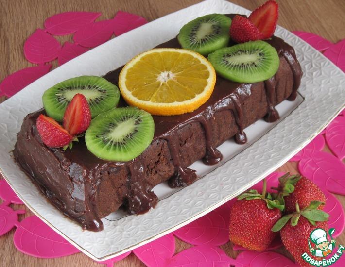 Рецепт: Шоколадно-фасолевый пирог с апельсином