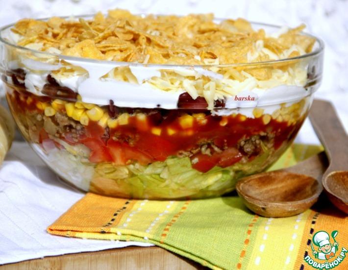 Рецепт: Мексиканский слоеный салат